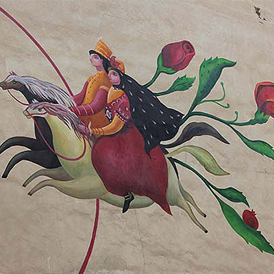 تصویرسازى‌هاى شاعرانه بر دیوارهاى شهر آثار نجوا عرفانى