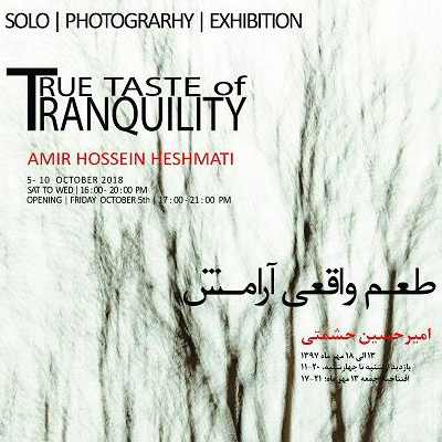 نمایشگاهی از امیرحسین حشمتی با «طعم واقعی آرامش»