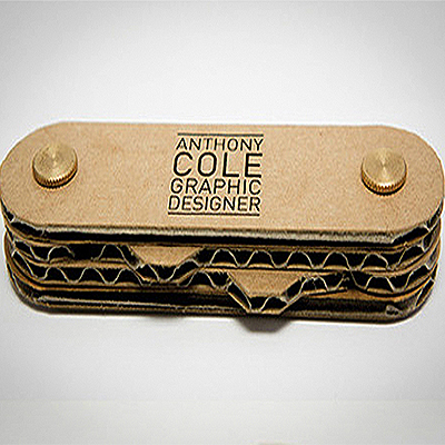 طراحی خلاقانه کارت ویزیت با چاقوی نظامی سوئیسی