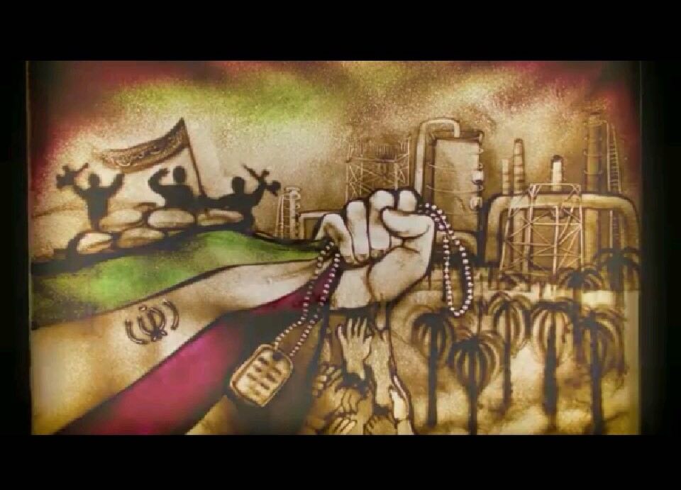 تهیه کلیپ نقاشی و شن با موضوع «شکست حصر آبادان»