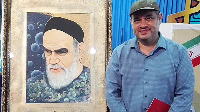 رونمایی از اثر نگارگری «صادق گنجوی» با عنوان « عروج عارفانه»